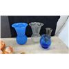 Image 3 : Vintage Anchor Hocking Fire King Lustreware Pineapple Vases and Tilted Ball Jugs