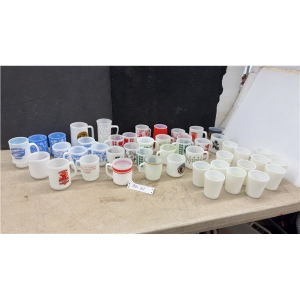 Vintage Lot of Milk Glass Mugs and Cups