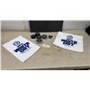 Image 1 : Winnipeg Jets Autographed Game Puck Lot: Lowry, Morrissey, Stanley, Ford, Heinola with Towels