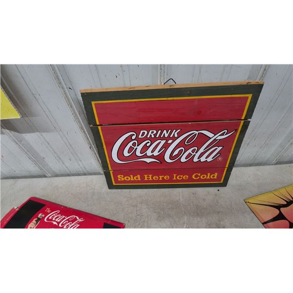 Coca-Cola "Drink Coca-Cola Sold Here Ice Cold" Sign, Coca-Cola Bottle Sign, Pears' Soap Sign