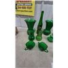 Image 2 : Assorted Green Glassware: Vases, Bottles, Mugs