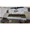 Image 4 : SP H.W. Sellers #33 Hockey Jersey, White and Navy Blue with Gold Accents, Size TG/XL