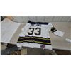 Image 5 : SP H.W. Sellers #33 Hockey Jersey, White and Navy Blue with Gold Accents, Size TG/XL