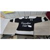Image 1 : Canadian Club Hockey Jersey, Black and White with Gold Trim, "CC" sz. Xl