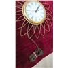 Image 3 : Mid-Century Modern Sunburst Wall Clock, Model No. 60, and Power Cord. 15” diameter. Working