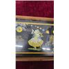 Image 4 : Art Deco Painted Glass Tray with Handles, Depicting a Dancer and Moonlit Scene