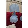 Image 2 : Blue Milk Glass Figural Lamps with extra shade