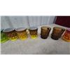 Image 4 : Vintage Diamond Pattern Milk Glass Mugs: 2 Blue, 2 Green, 2 Yellow, 2 Brown, 8 Orange