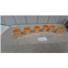 Image 1 : Six Fire-King Peach Luster D-Handle Mugs