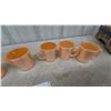 Image 3 : Six Fire-King Peach Luster D-Handle Mugs