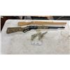 Image 1 : Wooden Gun, Plastic Gun, and 2 Cap Guns, One Cap Gun Missing Hammer