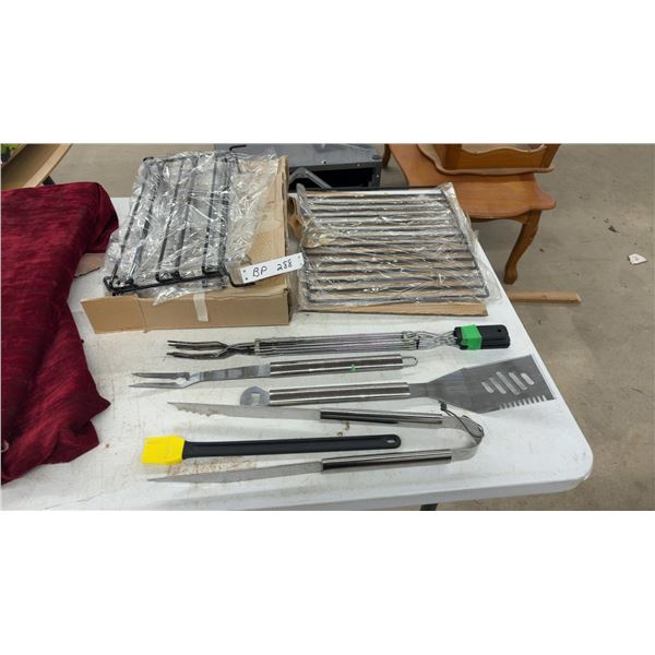 New Racks and Barbeque Utensils