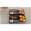 Image 2 : Two Foam Blow Molds Jack-O'-Lanterns 10” and 9” High and Two 10-Count Electrified Terrified