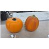 Image 5 : Two Foam Blow Molds Jack-O'-Lanterns 10” and 9” High and Two 10-Count Electrified Terrified