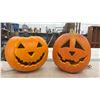Image 6 : Two Foam Blow Molds Jack-O'-Lanterns 10” and 9” High and Two 10-Count Electrified Terrified