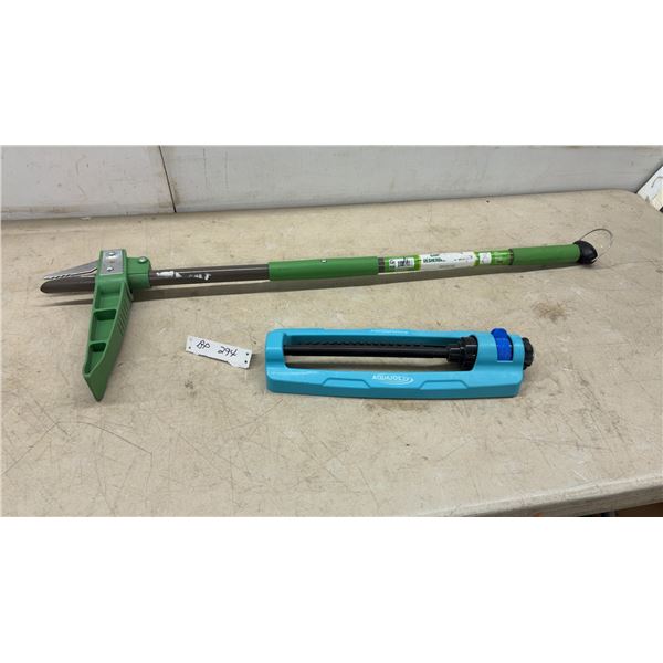 Garden Weeder and Aqua Joe Oscillating Sprinkler 1/2”
