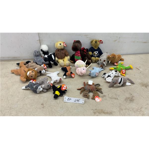 20 Ty Beanie Babies, Used for Display Only