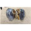 Image 2 : Two "Mystic Spirit" Wolf Plaques by Dan Smith, Metal Howling Wolf 9” x 5 1/2” and Metal Friendship