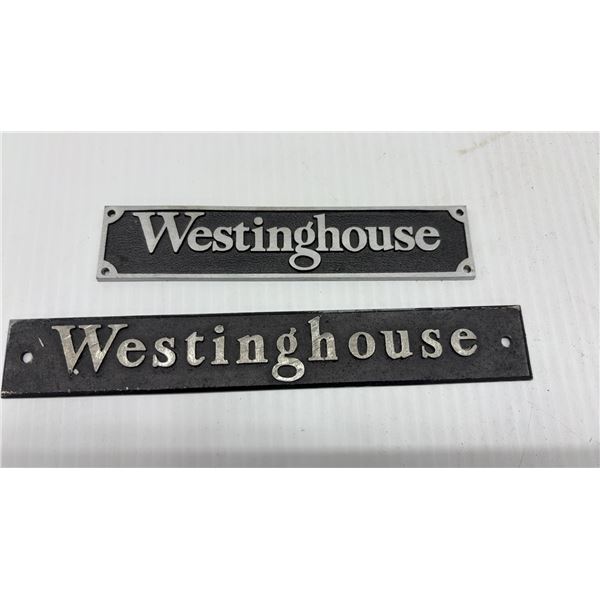 McCormick-Deering Tractor Tag, 2 Westinghouse Signs, Homefire and Airflite Badges