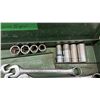 Image 2 : SK Metal Tool Box with 12 Sockets, 6 Wrenches, and 1/2” Extension