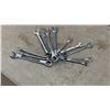 Image 5 : Assorted SAE Combination, Open-End, and Box-End Wrenches and Socket Sets on Rails