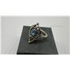 Image 11 : Nine Women's Fashion Rings with Opal, Turquoise, and Blue and White Cabochons