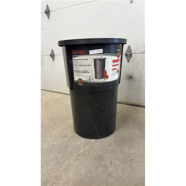 Red Lion RL-WCS50TA 1/2 HP Sewage Pump and Basin, 18” x 30” Polyethylene Basin, 5600 GPH, with