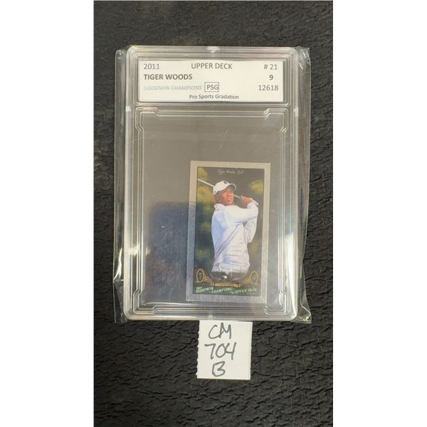 Graded Tiger Woods Upper Deck Golf Card