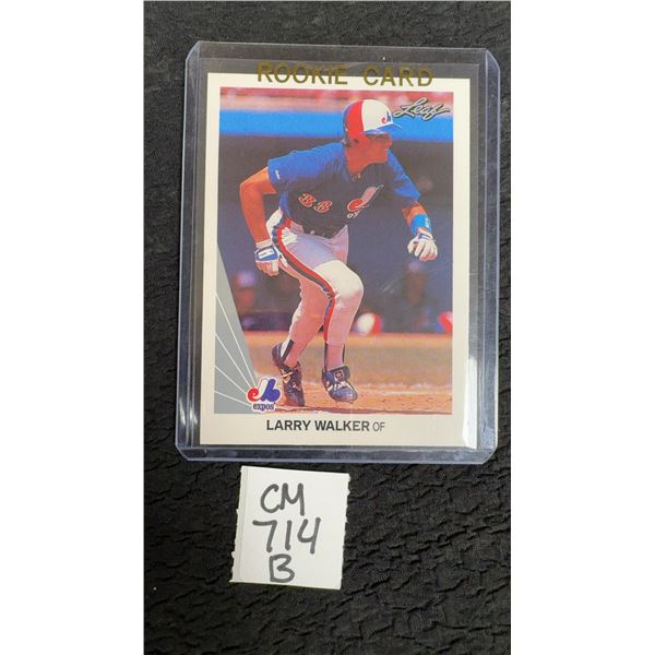 Larry Walker Rookie Montreal Expos Card