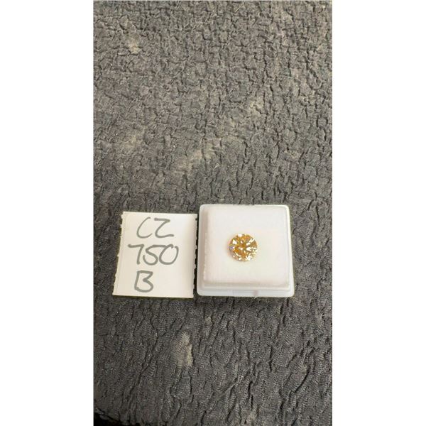 2.0 Carat Champagne Moissanite Lab Diamond, Round Brilliant Cut, VVS1, GRA Report, Retail $1130