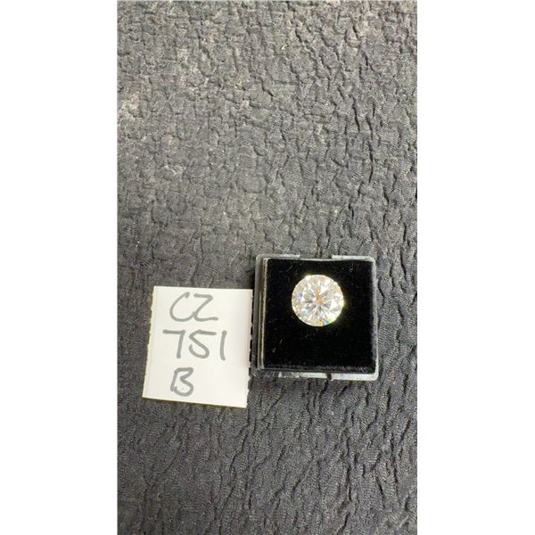 5.0ct Moissanite Lab Diamond, Round Brilliant Cut, GH, VVS1, GRA Report, Retail $1450