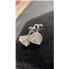 Image 4 : 0.5 CT Each Heart Cut Moissanite Halo Stud Earrings, 925S With White Gold Overlay, D-VVS1, GRA