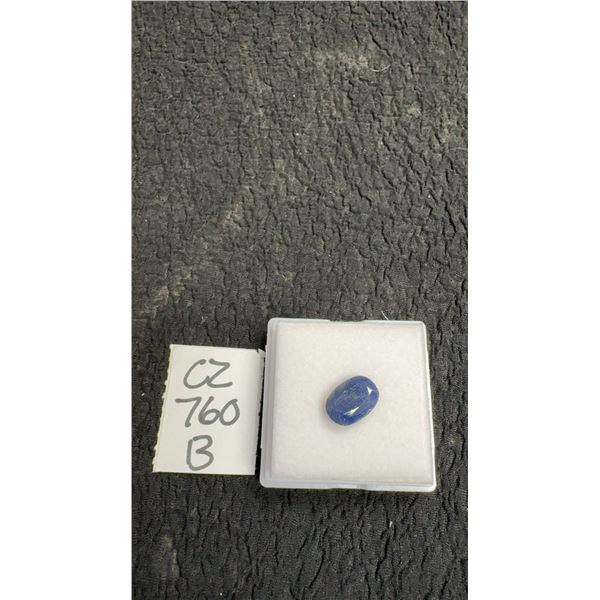 7.6 Carat Natural Blue Sapphire, Untreated, Oval Cut, 8.8mm x 12.6mm