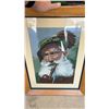 Image 2 : Pair of Framed Needlepoint Portraits: Man with Pipe and Woman in Scarf 22 × 28