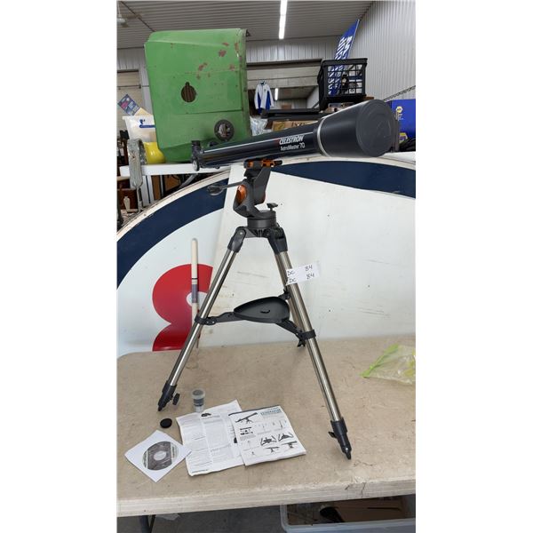 Celestron AstroMaster 70 Telescope, Tripod, Eyepiece, StarPointer, Manuals, and Software CD