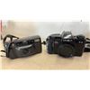 Image 4 : Minolta Freedom AF-35 and X-9 Cameras, Panasonic Lumix DMC-FZ220 Camera, and 4 Flashes