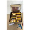 Image 2 : Peek Frean's Biscuit Tin with Meggezone Tins full of Bingo Chips