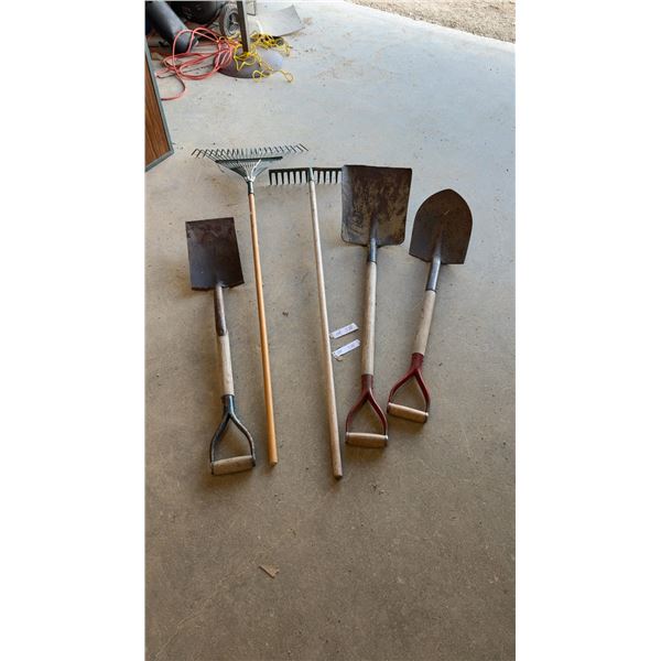 Yard Tools, Shovels, Leaf Rake, Garden Rake
