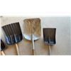 Image 2 : Four Assorted Shovels Including Metal Scoop and Plastic Snow Shovels
