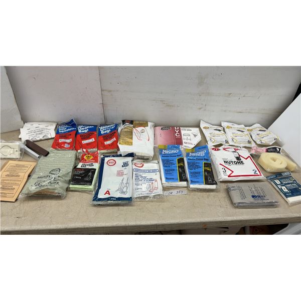 Assorted Vacuum Bags and Filters: Hoover, Electrolux, DVC, Nutone, Royal Dirt Devil