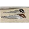 Image 4 : Bow Saw, Disston D-8 Hand Saw, Assorted Wooden Handle Hand Saws, Metal Ruler