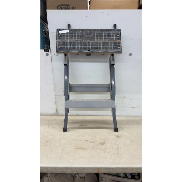 Toolsmith Folding Portable Workbench with Adjustable Grid Work Surface and Protractor Scale