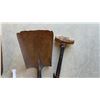 Image 4 : Yard Tools, 3 Shovels and Sledgehammer with Taped Handle