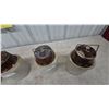 Image 5 : Four Stoneware Crocks with Brown Glazed Lids and Wire Bails
