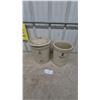 Image 1 : Two Stoneware Crocks: Medalta Pottery Ltd. "3 Imperial" Crock with Lid and 2 gal.Crock