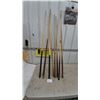 Image 1 : Assorted Pool Cues: Wood Pool Cues, ) Carved Wood Pool Cue