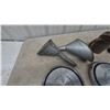 Image 2 : Vintage Ford Motor Company Hubcaps, Funnels, Oil Cans, and Grease Guns