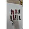 Image 1 : 11x. Collection of Pocket Knives: Sharp, Swiss Army Style