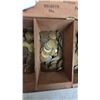 Image 3 : Wooden Cigar Box with Assorted Tokens and Coins