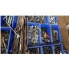 Image 4 : Assorted Hardware: Bolts, Nuts, Washers, Screws, and More in Blue Bins. 3 boxes full